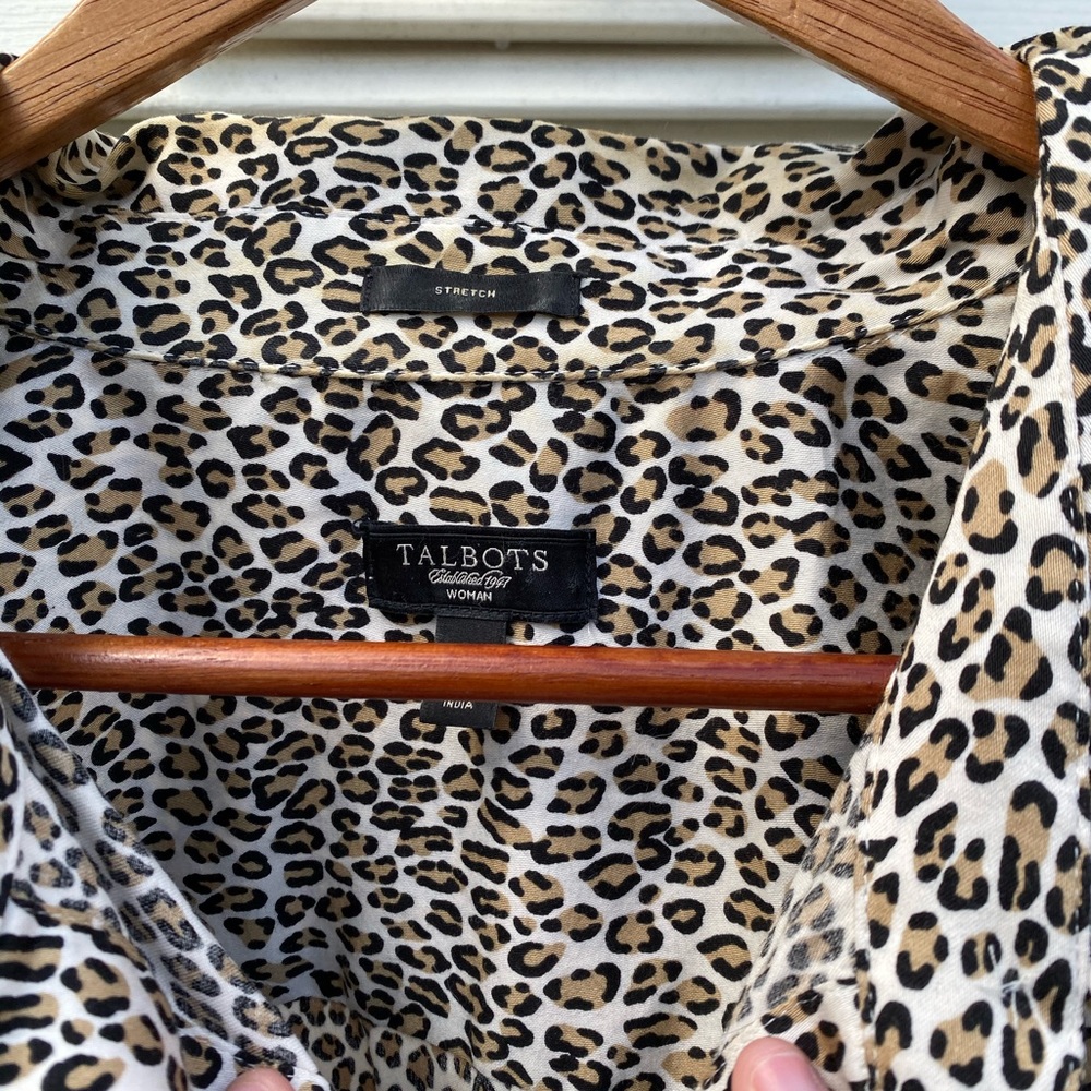 Talbots Leopard Print Button Up Blouse - image 5